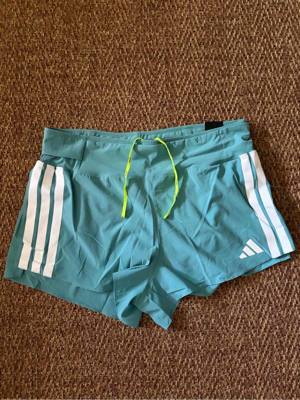Adidas Adizero Running Gel 3" Pocket Blue Athletic Shorts Men's Size XL JV7162